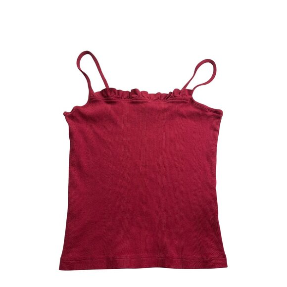 ASOS Womens Ribbed Cotton Camisole Top Size S Red - Picture 1 of 6